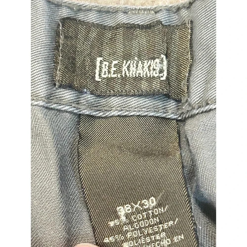 B.E. Khakis Mens Gray Pleated Relaxed Fit Casual Pants Size 38x30‎